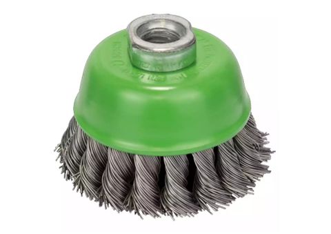 Wire Twist Knot Cup Brush S/S 75x M14 x 2 x 0.5mm