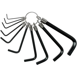 10pc Keyring Standard AF Hex Key Set - 1/16-3/8in -Teng