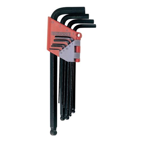 9pc Ball-End Cr-V Metric Hex Key Set - 1.5-7.0-10.0mm -Teng