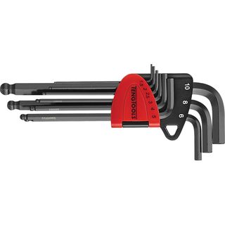 9pc Ball-End Cr-Mo Metric Hex Key Set - 1.5-10.0mm -Teng