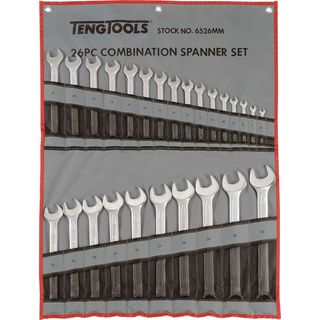 26pc Combination Metric Spanner Set w/Wallet 6-32mm -Teng