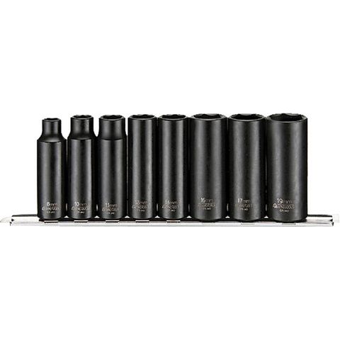 8pc 3/8in Dr. Deep Impact Skt Set 8-19mm -Teng