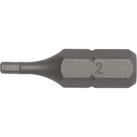 3Pc 1/4in Hex 2mm Hex Bit x 25mm (L) -Teng