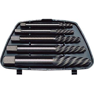 5pc Screw Extractor Set - Round Shank -Teng