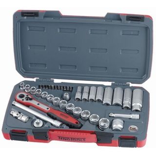 39pc 3/8in Dr. Metric Reg/Deep Socket Set -Teng