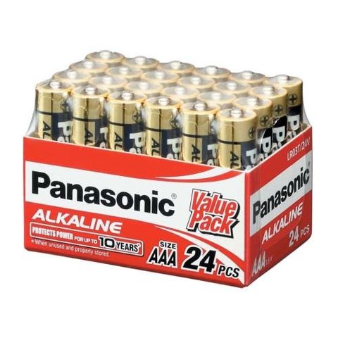 PANASONIC AAA BATTERY ALKALINE (24PK)