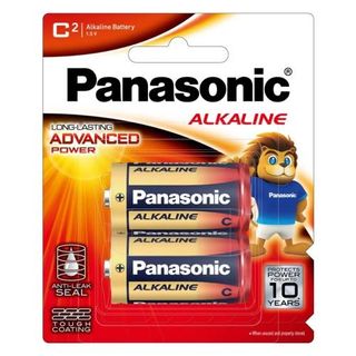 PANASONIC C BATTERY ALKALINE (2PK)