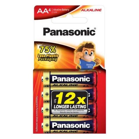 PANASONIC AA BATTERY ALKALINE (4PK)
