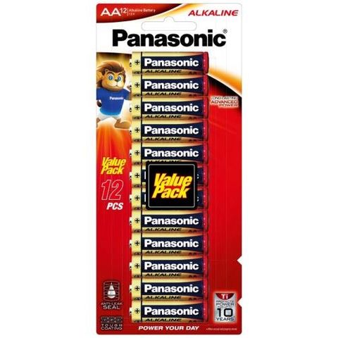 PANASONIC AA BATTERY ALKALINE (12PK)