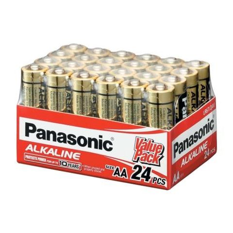 PANASONIC AA BATTERY ALKALINE (24PK)