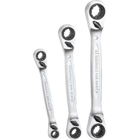 3pc Multi-Drive Ratchet Ring Spanner Set -Teng