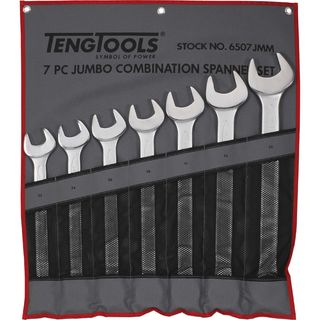 7pc Combination Metric Spanner Set w/Wallet 33-50mm -Teng