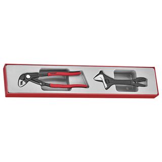 2pc Plier/Adjustable Wrench Set - TTX-Tray -Teng