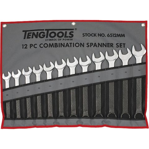 12pc Combination Metric Spanner Set w/Wallet 20-32mm -Teng