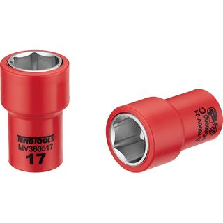1000V VDE 3/8in Dr. Insulated Socket 17mm -Teng