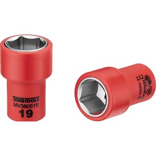 1000V VDE 3/8in Dr. Insulated Socket 19mm -Teng