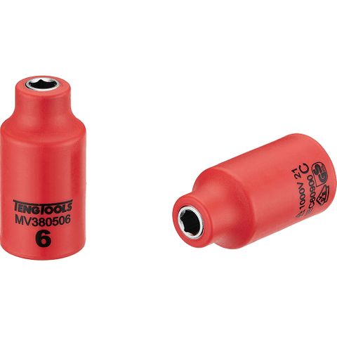 1000V VDE 3/8in Dr. Insulated Socket 6mm -Teng