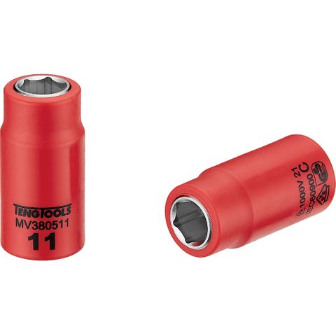 1000V VDE 3/8in Dr. Insulated Socket 11mm -Teng