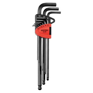 9pc Ball-End Extra Long Hex Key Set 1.5-10.0mm -Teng