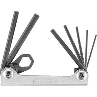 7pc Fold-Flat AF Hex Key Set - 1/16-7/32in -Teng