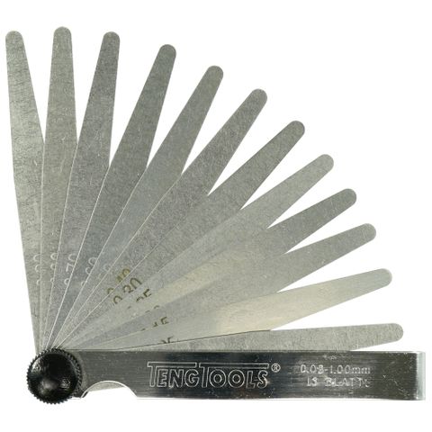 13 Blade Feeler Gauge 0.05-1.00 x 100mm -Teng