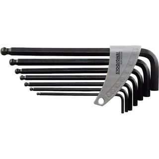 7pc Ball-End Cr-V AF Hex Key Set - 1/8-3/8in -Teng
