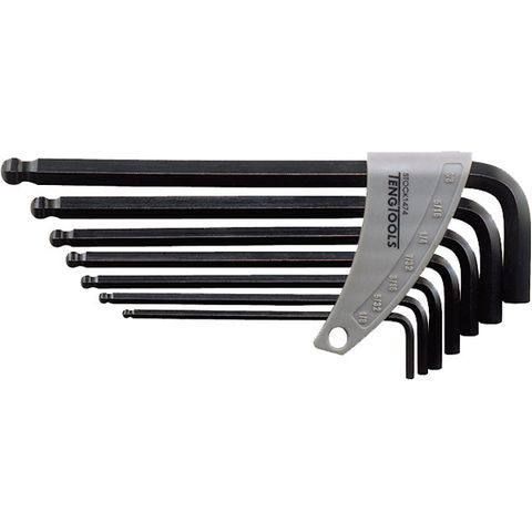 7pc Ball-End Cr-V AF Hex Key Set - 1/8-3/8in -Teng