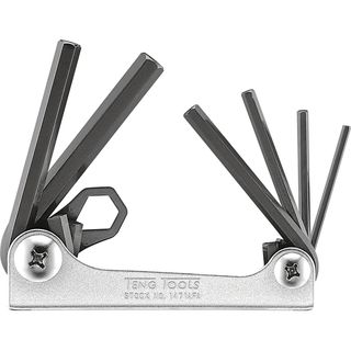 6pc Fold-Flat AF Hex Key Set - 1/8-3/8in -Teng