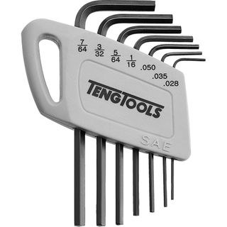 7pc Mini AF Hex Key Set - 0.028-7/64in -Teng