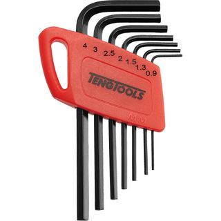 7pc Mini Metric Hex Key Set 0.9-4mm -Teng