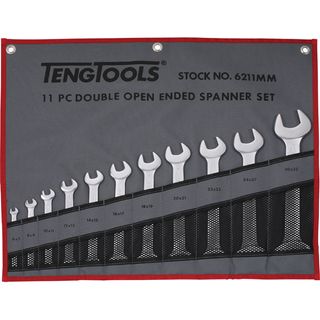 11pc Double Open-End Spanner Set 6-32mm -Teng