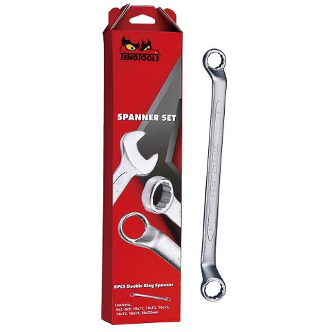 8Pc Double Ring Spanner Set (MM) -Teng