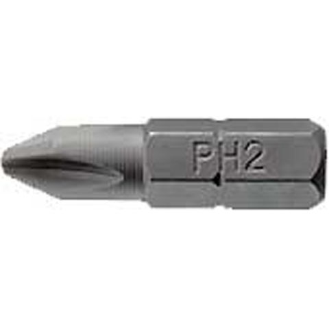 3Pc 1/4in Hex PH#1 Bit x 25mm (L) -Teng