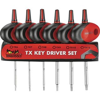 6pc MD Mini TX T-Handle S/Driver Set w/Holder -Teng
