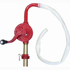 GROZ ROTARY BARREL PUMP W/SUCTION TUBE & 1M HOSE
