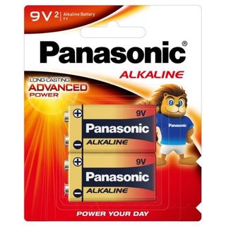 Panasonic 9V Battery Alkaline - 2pc