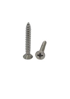 4G x 1/4 Countersunk Self Tapping Screw 304 Stainless Steel Phillips