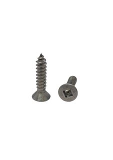 4G x 3/8 Countersunk Self Tapping Screw 304 Stainless Steel Square