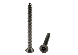 8G x 1-1/2 Countersunk Self Tapping Screw 304 Stainless Steel Post Torx