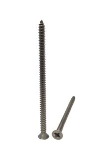 8G x 1-1/2 Countersunk Self Tapping Screw 304 Stainless Steel Pozi