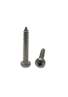 6G x 1 Panhead Self Tapping Screw 304 Stainless Steel Square