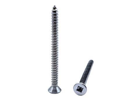 12G x 1-1/2 Countersunk Self Tapping Screw Zinc Plated Square