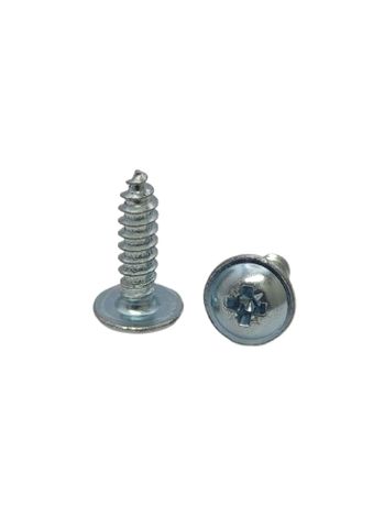 8G x 1/2 Mushroom Washer Self Tapping Screw Zinc Plated Pozi