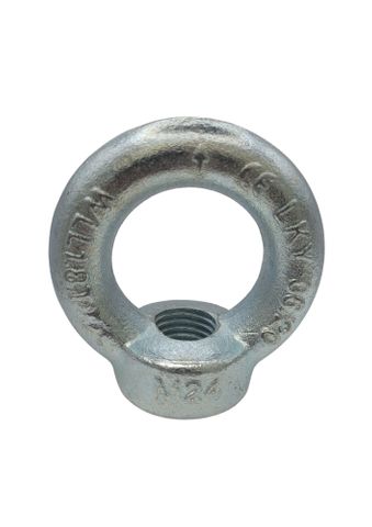 M24 HT Collared Eye Nut Zinc Plated