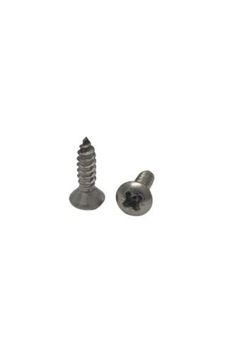 10G x 3/4 Raised Countersunk Self Tapping Screw 304 Stainless Steel Pozi