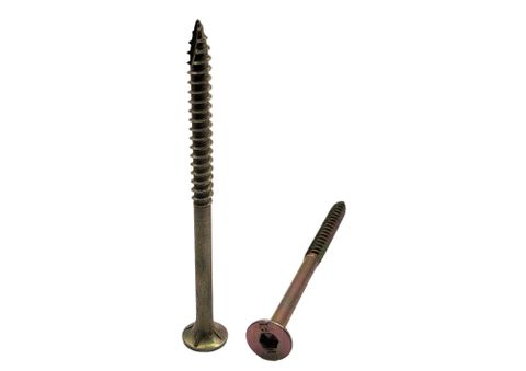 14-10 x 75 Countersunk Batten Timber Screw Yellow Zinc