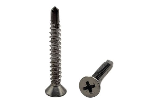 10-16 x 38  Countersunk Self Drilling Metal Screw Stainless Steel Phillips