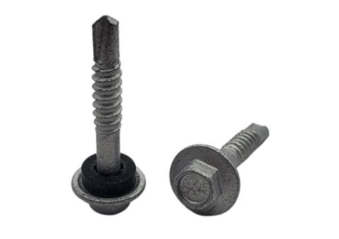 10-16 x 25 Self Drilling Metal Tek Screw Galvanised With Seal