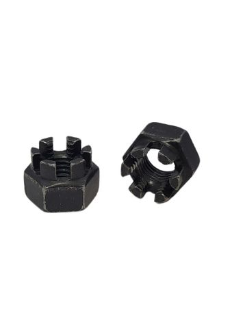 10 x 1 Metric Fine Castle Nut Black