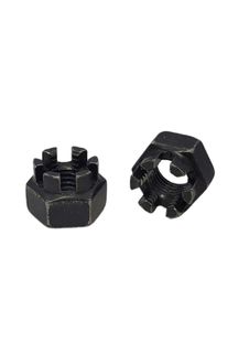 10 x 1 Metric Fine Castle Nut Black